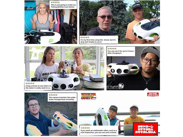 Youcan Robot BW Space Pro Professional Underwater Drone with Camera APP Remote Control RC Submarine with 4K UHD Image Stabilization 1080P,Long battery life,100M Tether,ROV